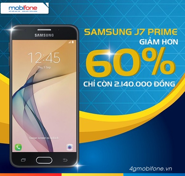 QUÁ HOT: Mua Samsung Galaxy J7 Prime chỉ với 2.1400đ tại Mobifone