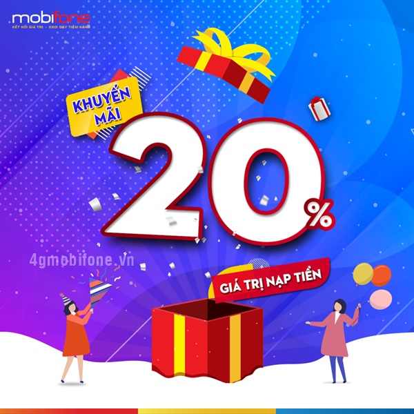 Đón 2019: Mobifone khuyến mãi 20% giá trị thẻ nạp ngày vàng 9/1/2019