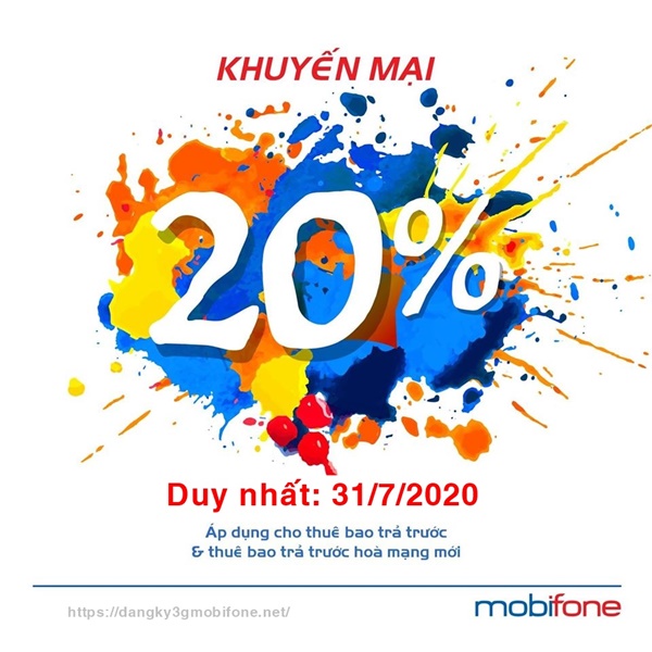 Mobifone triển khai 2 khuyến mãi thẻ nạp ngày 31/7/2020 