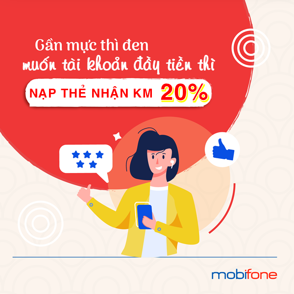MobiFone khuyến mãi 20% toàn quốc ngày 27/1/2021