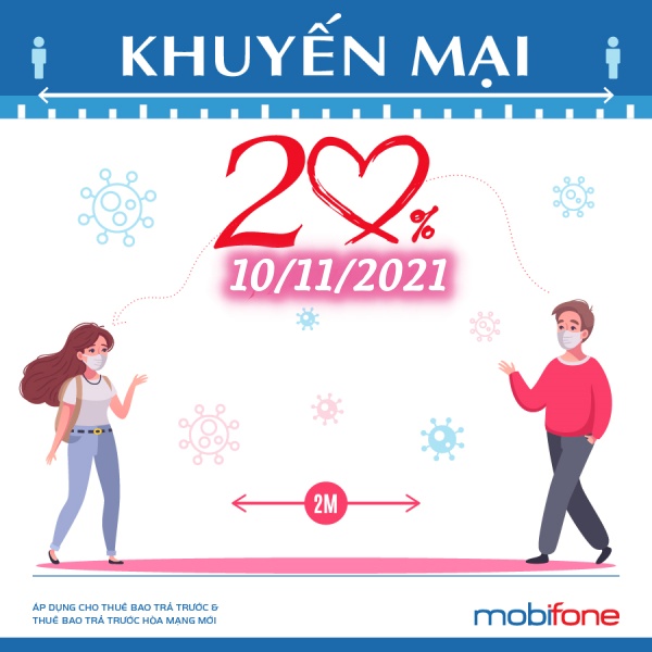 Mobifone khuyến mãi 20% giá trị thẻ nạp ngày vàng 10/11/2021