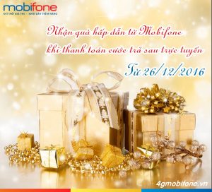Thanh toán cước trực tuyến, nhận quà hấp dẫn từ Mobifone cuối tháng 12/2016