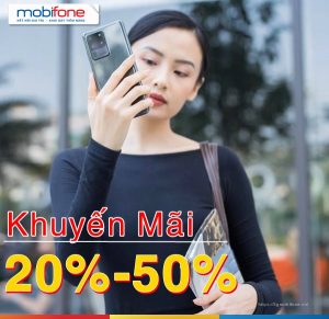 Mobifone khuyến mãi 20% -50% giá trị thẻ nạp ngày 13/1/2021