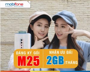 Hướng dẫn đăng ký gói M25 Mobifone nhận 2GB chỉ 25k