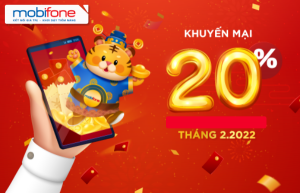 Nạp thẻ Mobifone nhận ưu đãi 20% giá trị thẻ nạp ngày 2/2022